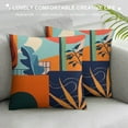 thumbnail image 3 of Creowell  Abstract Art Mid Century Modern Throw Pillow Covers Colorful Boho Aesthetic Floral Geometric Minimalist Pillow Covers for Couch Outdoor Decor 12x12in, 3 of 5