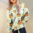 thumbnail image 5 of KPOPLK Hoodies for Teen Girls Long Sleeve Cute Halloween Sweatshirts Hooded Graphic Print Sweatshirt Preppy Clothes Fall Winter Khaki,Size 7-8 Years, 5 of 6