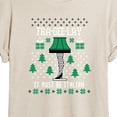 thumbnail image 3 of A Christmas Story - Frageelay Leg Lamp Ugly Sweater - Women's Oversized T-Shirt, 3 of 5
