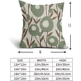 thumbnail image 5 of Brown Green Pillow Covers 18x18 Set of 2 Spring Summer Floral Minimalist Art Geometry Flower Modern Style Decorative Throw Pillow Cases Outdoor Farmhouse Decor for Sofa Couch Bed, 5 of 6