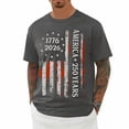 thumbnail image 6 of America 250 Shirt Casual Short Sleeve T Shirt Comfortable Breathable 250Th Mens Graphic Tees Grey S, 6 of 6