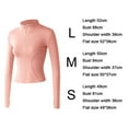 thumbnail image 2 of yuksok Gym Tops Women with Windproof Stand up Collar Casual Full Zip Running Jacket Large Pink, 2 of 9