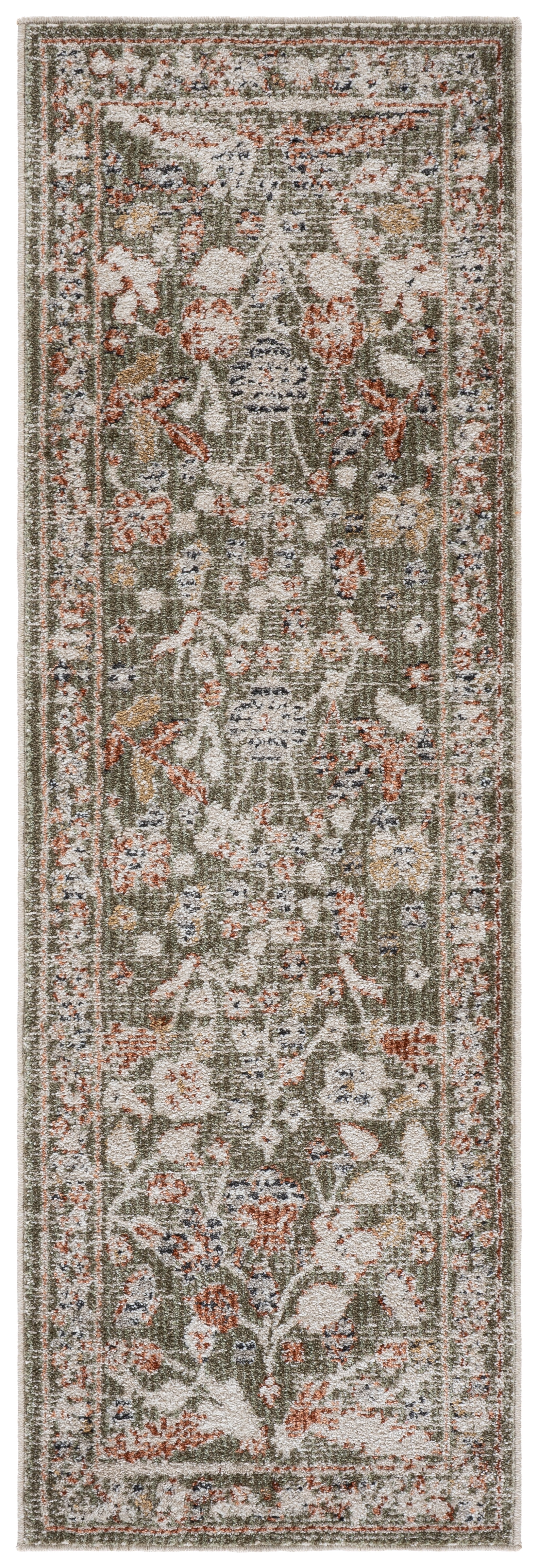SAFAVIEH Grove Petrina Oriental Runner Rug, Green/Ivory, 2' x 6'