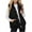 Black, variant on Cavosen Womens Sweater Vest High Neck Sleeveless Vest with Pocket Button Hooded Solid Loose Jacket Windproof Warm Fall Outerwear