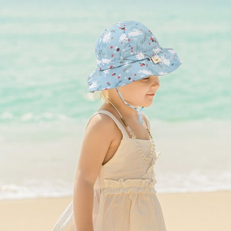 

Kids Adjustable Chin Strap Sun Protection Hats Summer Spring Sun Hat Cute Cartoon Outdoor Beach Bucket Cap