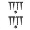 thumbnail image 1 of Bisagras de Puerta Resistentes de 8 Piezas de 6 Pulgadas Bisagras de Puerta con Bisagra de Cobertizo En T con Correa En T para Bisagras de Puertas de Madera (Negro), 1 of 5