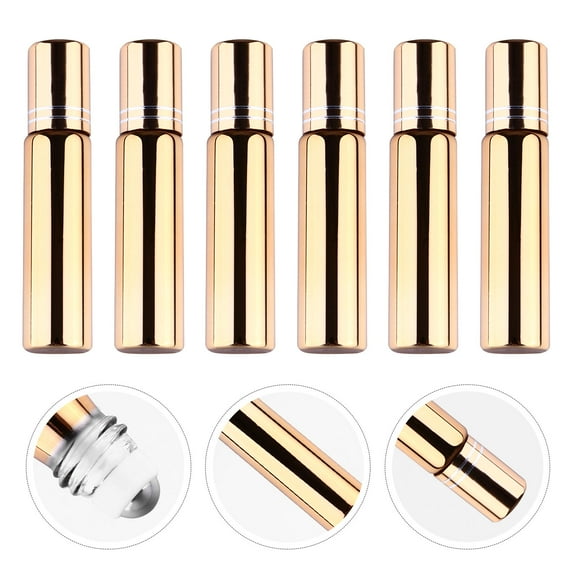 Raindrops  6 Pcs Travel Size Refillable Bottles Perfume Atomizer Spray Golden