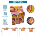 thumbnail image 7 of Table Runner Dresser Scarves 70 Inch Long, Modern Abstract Psychedelic Aesthetic Linen Dining Table Runners Groovy Geometric Art Swirling Tabletop Scarf for Wedding Holiday Party Kitchen, 7 of 7