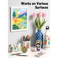 thumbnail image 6 of 24 Colors Acrylic Paint Markers with 12 Dual-Color Brush Tips, Double Tips Acrylic Paint Pens for Rocks, Eggs, Wood, Rock, Canvas, Plastic, Glass, Ceramic, 6 of 6