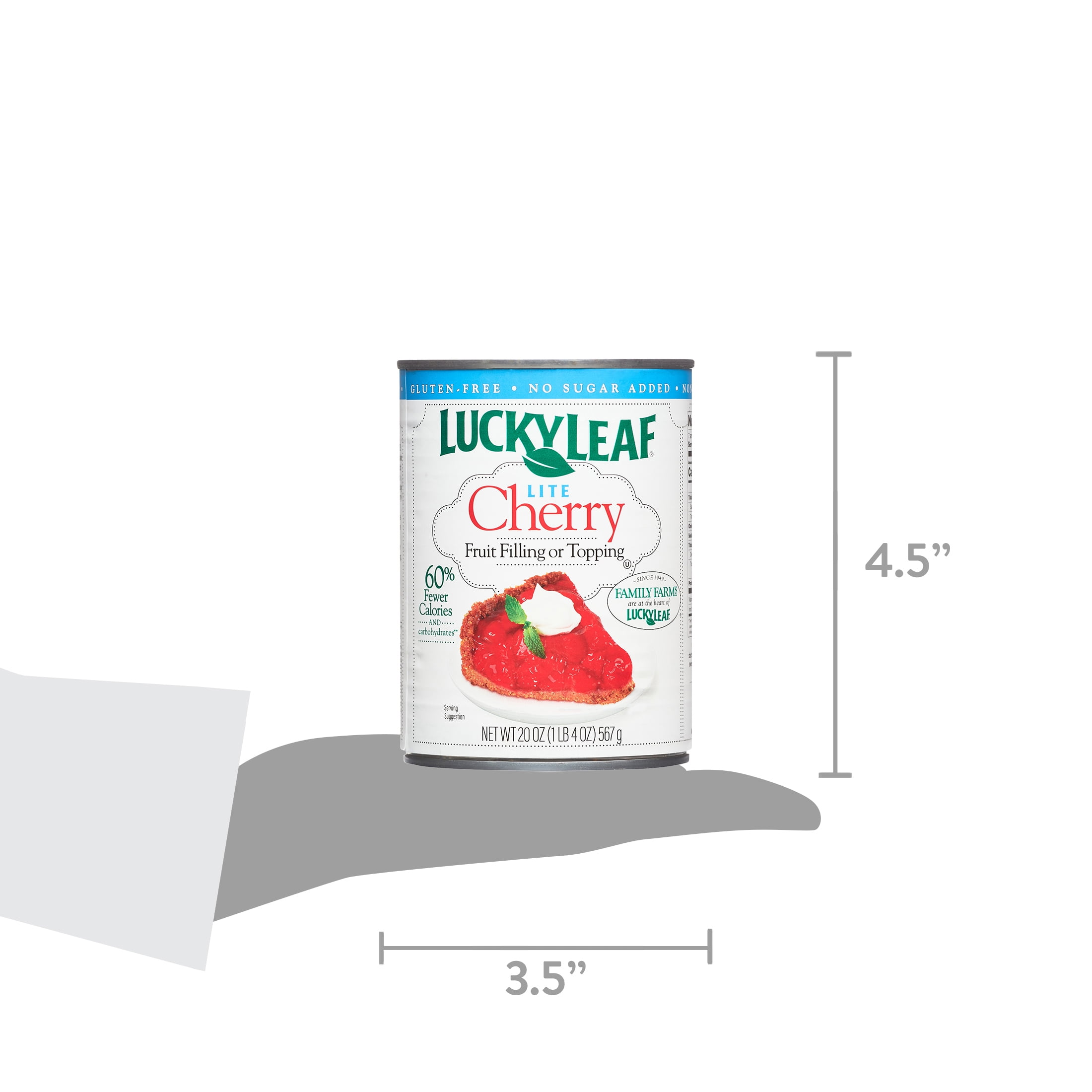 (6 pack) Lucky Leaf Lite Cherry Fruit Filling & Topping 20 oz. Can