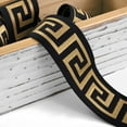thumbnail image 2 of Trim 4-Yards 40mm Greek Key Elastic Stretch Ribbon, Stretch Elastic Band, Headband, Hand Band and Waist Belt, TR-11375 (Gold), 2 of 4