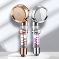 thumbnail image 3 of Modern 3 Modes Shower Head Turbo Filter High Pressure Clear Spa Rain Golden High Pressure Bathroom Accessory Faucet Accessories (Silver,3 inch), 3 of 7