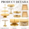thumbnail image 3 of 6 Pcs Gold Cake Stands Set Metal Dessert Display Tiered Cupcake Holder Tower for Wedding Birthday Party, 3 of 6