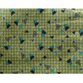 thumbnail image 4 of oneOone Georgette Viscose Olive Drab Fabric Chevron & Triangle Geometric Craft Projects Decor Fabric Printed By The Yard 42 Inch Wide, 4 of 4