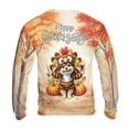 thumbnail image 2 of Happy Thanksgiving Toy Fox Terrier Turkey Costume Pumpkins Autumn Leaves All Over Print 3D Sweatshirt Unisex Merch Dog Lover - 13014, 2 of 6