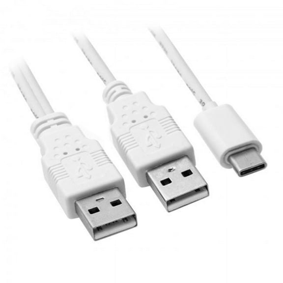 Chenyang CY USB 3.1 Type C USB-C to Dual A Male Extra Power Data Y Cable for Phone Hard Disk Cable