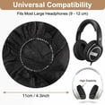 thumbnail image 5 of NOGIS 100 Pcs Disposable Headphone Ear Covers, Black Sanitary Headset Covers, Stretchable Non-Woven Ear Pad Covers Fit for Most On Ear Headphones Earpads (11 cm/ 4.3 Inch), 5 of 7