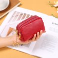 thumbnail image 3 of KALUNMA Women's Wallet Triple Zip Around Keychain Wallets RFID Blocking Small Leather Credit Card Holder Coin Purse Travel Clutch, 3 of 8