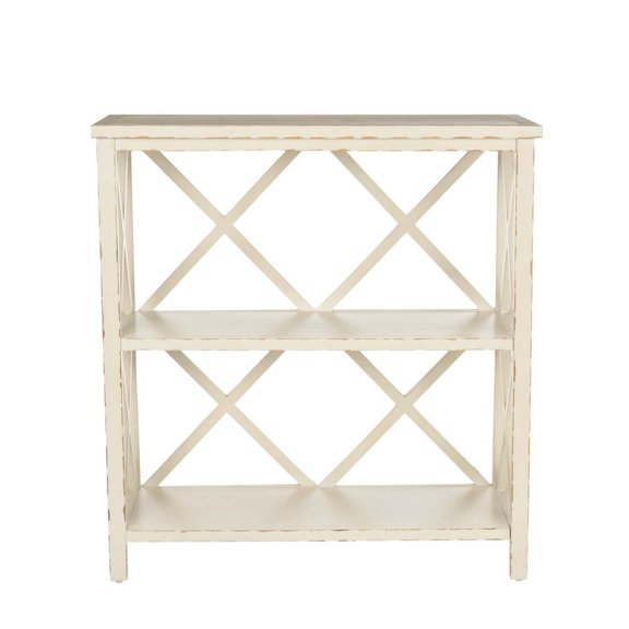 Safavieh Cooper Pine Wood Bookcase in Ivory