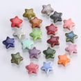 thumbnail image 3 of U8MO 10pcs 14mm Enameled Star Shape Ceramic Porcelain Loose Beads For Jewelry Making-Peach Pink, 3 of 6