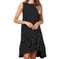 thumbnail image 4 of Vestido de Mujer Sin Mangas Jumpingount Chaleco de Puntos Negro L, 4 of 7