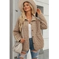 thumbnail image 6 of SHEWIN Women's Puffer Jacket Button Down Quilted Coat Casual Winter Lightweight Outwear with Pockets, 6 of 9