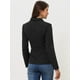 thumbnail image 4 of Blusa Elegante de Manga Larga Allegra K Negro S, 4 of 6