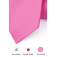 thumbnail image 4 of HISDERN Solid Color Ties for Men Business Tie and Pocket Square Set Classic Satin Mens Wedding Necktie,Pink, 4 of 11
