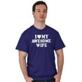 thumbnail image 5 of I Love My Awesome Wife Cute Husband Men's Graphic T Shirt Tees Brisco Brands S, 5 of 6