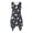Bunny Floral Print, variant on Flame Sharks Print Summer Sleeveless Dress, Side Pockets Ladies Irregular Hem Casual Dress with Pleated Crew Neck for Cocktail Party