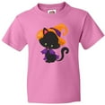 thumbnail image 3 of Inktastic Black Cat, Cat Wearing Witch Hat, Halloween Youth T-Shirt, 3 of 5