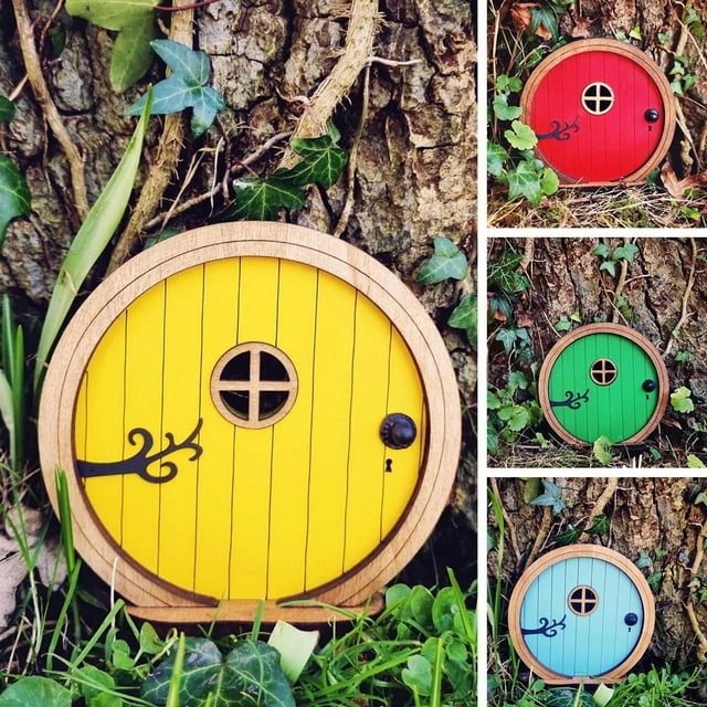 onlyliua para El Hogar Puerta de Árbol para Jardín de Bricolaje Decoración de Puertas En Miniatura Cuento para Niños