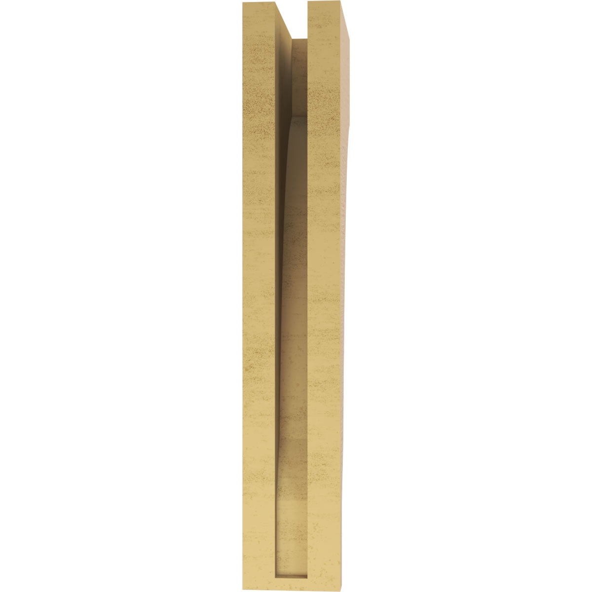 3"W x 6"D x 18"H Thin Moab Rough Cedar Woodgrain TimberThane Corbel, Primed Tan