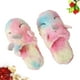 thumbnail image 4 of Pantuflas de algodón con diseño de unicornio de peluche para otoño e invierno, cálidas y esponjosas, antideslizantes., 4 of 7