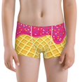 thumbnail image 5 of Yiaed Red Ice Cream Print Boys' Boxer Briefs Cotton Casual Stretch Comfort Boys Boxers - Kids Boxer Briefs Underwear for Boys (6-18)-X-Small, 5 of 5