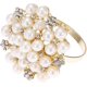 thumbnail image 1 of 6pcs Beaded Pearl Napkin Rings For Home Table Frame Decoration Diamond Rhinestones, 1 of 3