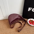 thumbnail image 4 of Bolso de hombro con forma de media luna para mujer, de piel sintética, bandolera simple, bolso diario para mujer, 4 of 8