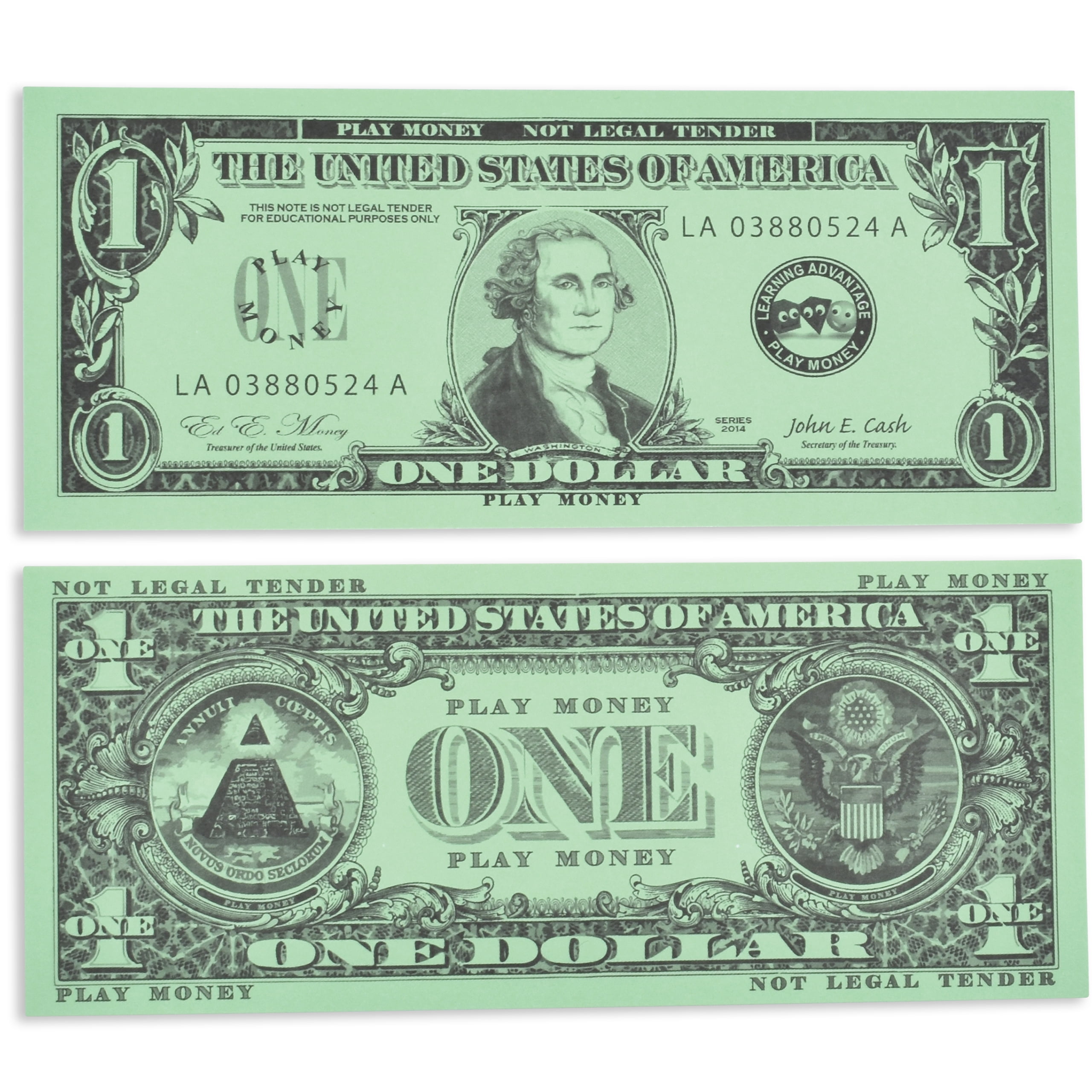 One Dollar Bank Note Money Car Bumper Sticker Decal ''SIZES'' 
