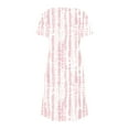 thumbnail image 6 of GaThRRgYP Rooftop Party Short Sleeve Crew Neck Dress-Sunset Chic,Women's Fashion Summer Print Short-sleeved V-neck Casual Dress Pink XXL, 6 of 8