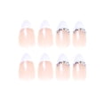 thumbnail image 4 of Fofosbeauty 24pcs Press on False Nails Tips, Almond Fake Nails, French Slight Stones, 4 of 8