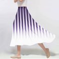 thumbnail image 2 of ameIAEA Women A-Line High Waist Midi Skirt Color Block Ruffle Flowy Skirts 2024 Fall Trendy Skirt, 2 of 6
