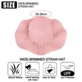 thumbnail image 2 of 54-58cm hat circumference female summer outdoor seaside big eaves sunscreen sunshade straw hat pearl strap foldablepink, 2 of 5