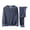 Blue, variant on Blekii Men's Thermal Underwear Set, Long Sleeve Top & Bottom Base Layer, Non-Binding Warm Loungewear, Winter Heattech Sleepwear, Cold Weather Indoor Set, Essential Layer for Outdoor