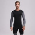 thumbnail image 5 of Men's Workout Compression Clothes Set, Long Sleeve Compression Shirts and Pants Thermal Base Layer Set Green M, 5 of 6