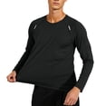 thumbnail image 7 of Asxite Men Plus Size Tops Round Neck Long Sleeve Solid Breathable Fast Dry Sport Shirts, 7 of 7