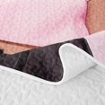thumbnail image 5 of Castle Fairy Cute Black Girl Twin Quilt Set,Butterfly Crown Pattern Twin Coverlet Set,Pink Black, 5 of 7
