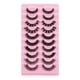 thumbnail image 1 of 10 pares de pestañas autoadhesivas reutilizables sin necesidad de pegamento o delineador de ojos ext Tomshoo Pestañas postizas, 1 of 2
