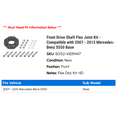 thumbnail image 2 of Front Drive Shaft Flex Joint Kit - Compatible with 2007 - 2013 Mercedes-Benz S550 Base 2008 2009 2010 2011 2012, 2 of 2