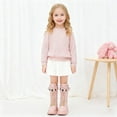 thumbnail image 2 of lnmuld Kids Boots Stylish Korean Girls Ankle Boots Featuring Star Belt Buckle and Gold Laces for Party Events Daily Outfits Size:10-10.5 Years, 2 of 7