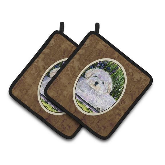 Coton de Tulear Pair of Pot Holders
